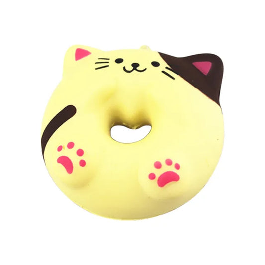 Kawaii Cartoon Cute Cat Donut Squishy Slow Rising Squeeze Toys for Kids Baby Grownups Decompression Toys Gifts